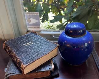 Rudyard Kipling Leather Bound Book, Cobalt Blue Ginger Gar