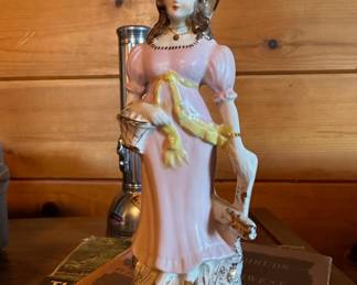 Eton Porcelain Hand Painted Colonial Woman Figurine 