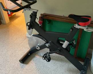 Sole Fitness Stationary Bike and portable table for puzzles