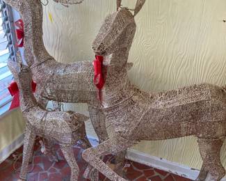 Outdoor Christmas decor with lights