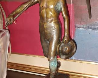 J. Abschlag signed bronze statue 