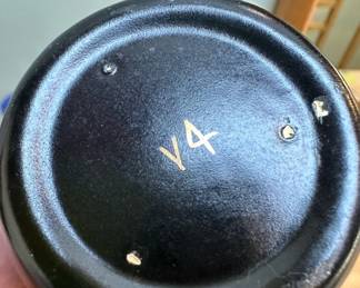 Saskhab North Coast Totem Print Vase with Y4 Marking Saskhab North Coast Totem Print Vase with V4 Marking