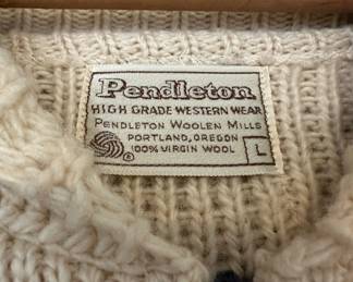 Pendelton 100% Wool Zip Up Jacket - Size L