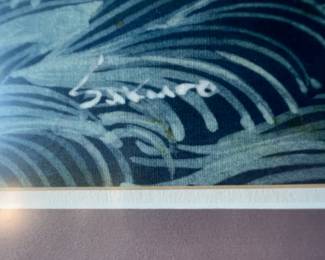 Crane Flying over Water Artwork by Sakura Onuma Davis