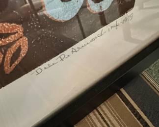 Framed & Matted Woodcut Print "Ground Squirrel" by Dale DeArmond