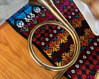 Brass French Horn Decor