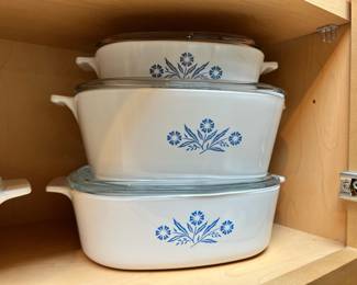 Corningware Blue Cornflower Design - Assortment of Casserole Dishes