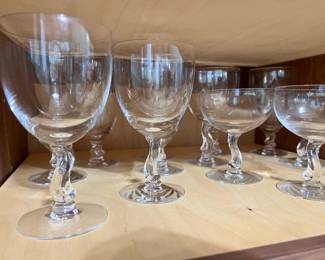 Contour Clear by Fostoria S Shaped Stem Crystal Glasses