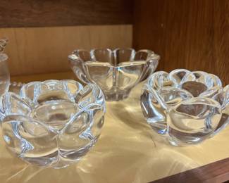 Crystal Lotus Shape Candle Holders