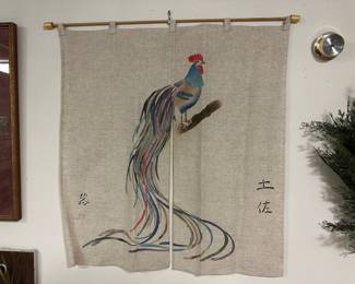Asian/Rooster Themed Curtains