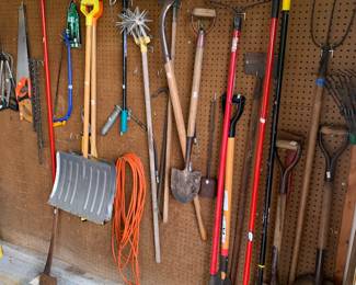 Yard and garden tools.