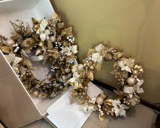 Large wreath and garland Holiday decor