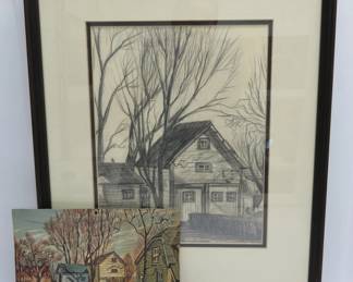 Charles Dix pencil drawing