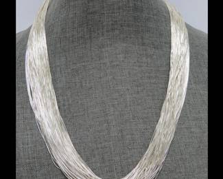 Liquid silver multi strand necklace, one of over 100 pieces of jewelry