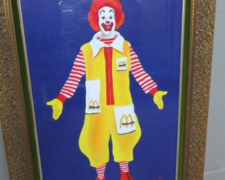Lolly Ronald McDonald painting that hung in McDonald's in Racine WI