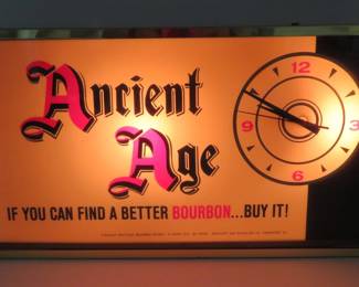 Light up clock, beer advertising