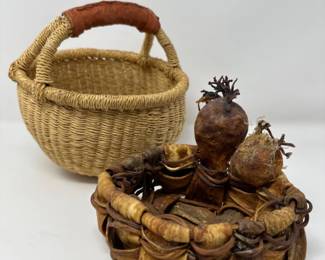Hand Crafted Bull Kelp & Ghana Bolga Market Basket