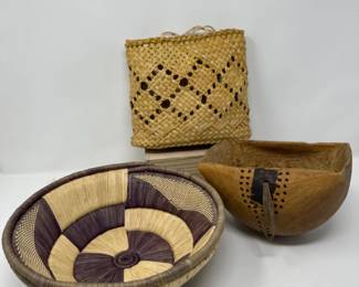 Natural Elements Gourd Bowl & Basket Duo
