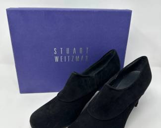 Stuart Weitzman Spiffy Muse Black Suede Pumps Size 9.5 - IOB