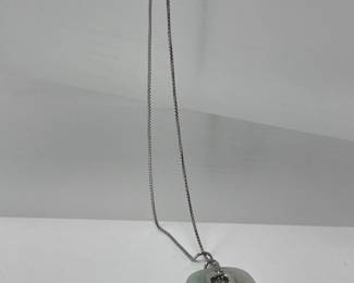 Qeelin Stone Pendant on 20" 14K Chain