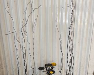 Gathered Branch Metal Decor Candle Holders