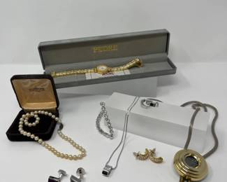 Night Out Jewelry - Womens Rhinestone Pedre Watch - Hugo Boss Cufflinks