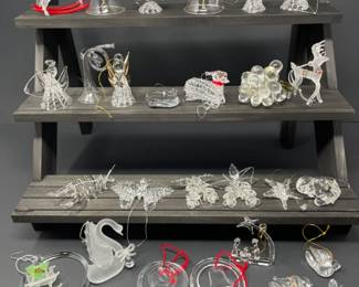 Hand Blown, Pressed & Lace Glass Ornaments