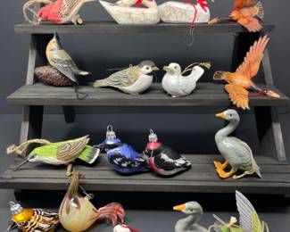 Avian Friends Bird Ornaments - Mostly Hand Crafted