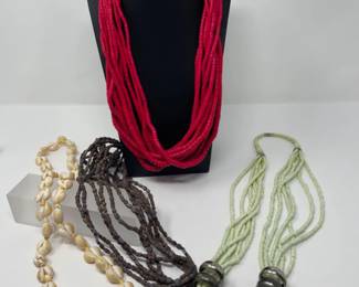 Multi Strand Vibrant and Natural Necklaces