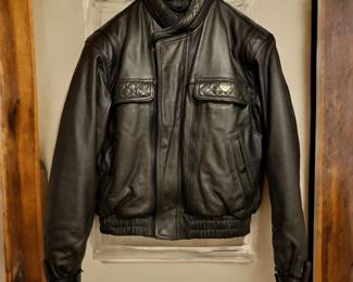 Firstgear By Hein Gericke Bomber Style Leather Biker Jacket, Large