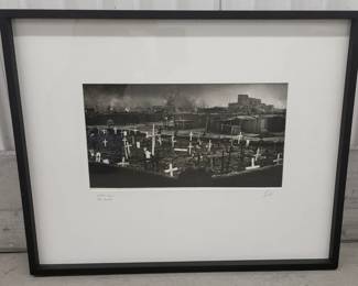 Tomas "White Cross Red Death" B/W Print (Signed)