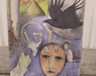 Original Abstract Oil Painting on Canvas By: Katherine Schuitemaker