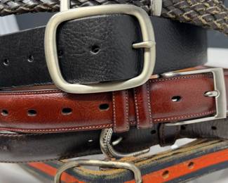 Five Vintage Leather Belts- Spade, Nordstrom, M&S