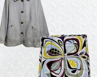 Schneiders Austrian Blue Wool Jacket & Pucci Silk Scarf ($200 value)