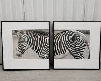 Two-Piece B/W Zebra Prints, Pencil Signed Susan Dimitman
