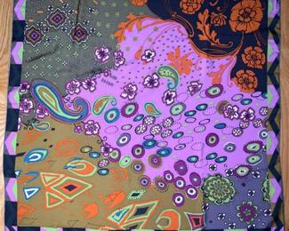 Etro Silk Square Geo Scarf 35” x 35”