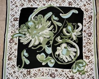 Emilio Pucci Silk Scarf Floral & Animal Print Paired w/Nordstrom Leather Gloves