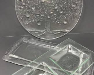 Elite Art Glass, Partridge in a Pear Tree Platter