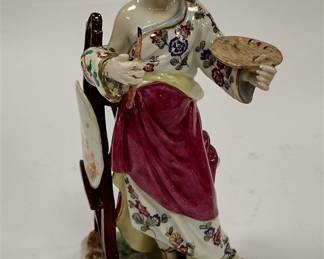 antique Staffordshire figure - arm repaired