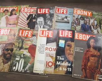 vintage Life and Ebony magazines