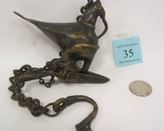 India brass bird oil lamp