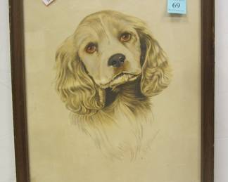 ROY ANDERSON PRINT "BLOND COCKER SPANIEL"