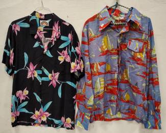 TWO HAWAIIAN SHIRTS: PARADISE FOUND, LONG SLEEVE SKYR