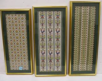 FRAMED EUROPEAN CROSS STITCH