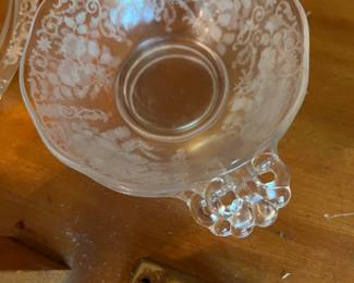 Beautiful Fostoria Midnight Rose Etched depression glass (plates, bowls, cups and saucers, serving dishes)