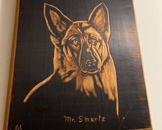 Pyrography dog art