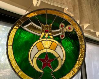 Stained glass Shriner art
