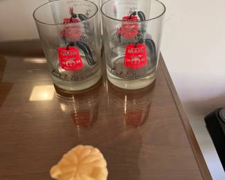 VTG Shriner glasses & bear