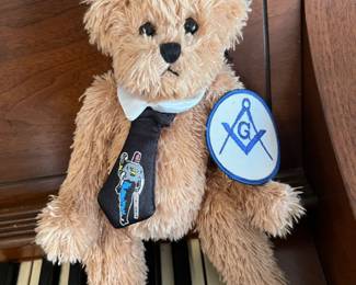 Shriner bear and Masonic patch