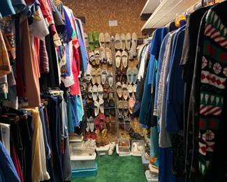 One of the 3 closets full of clothing